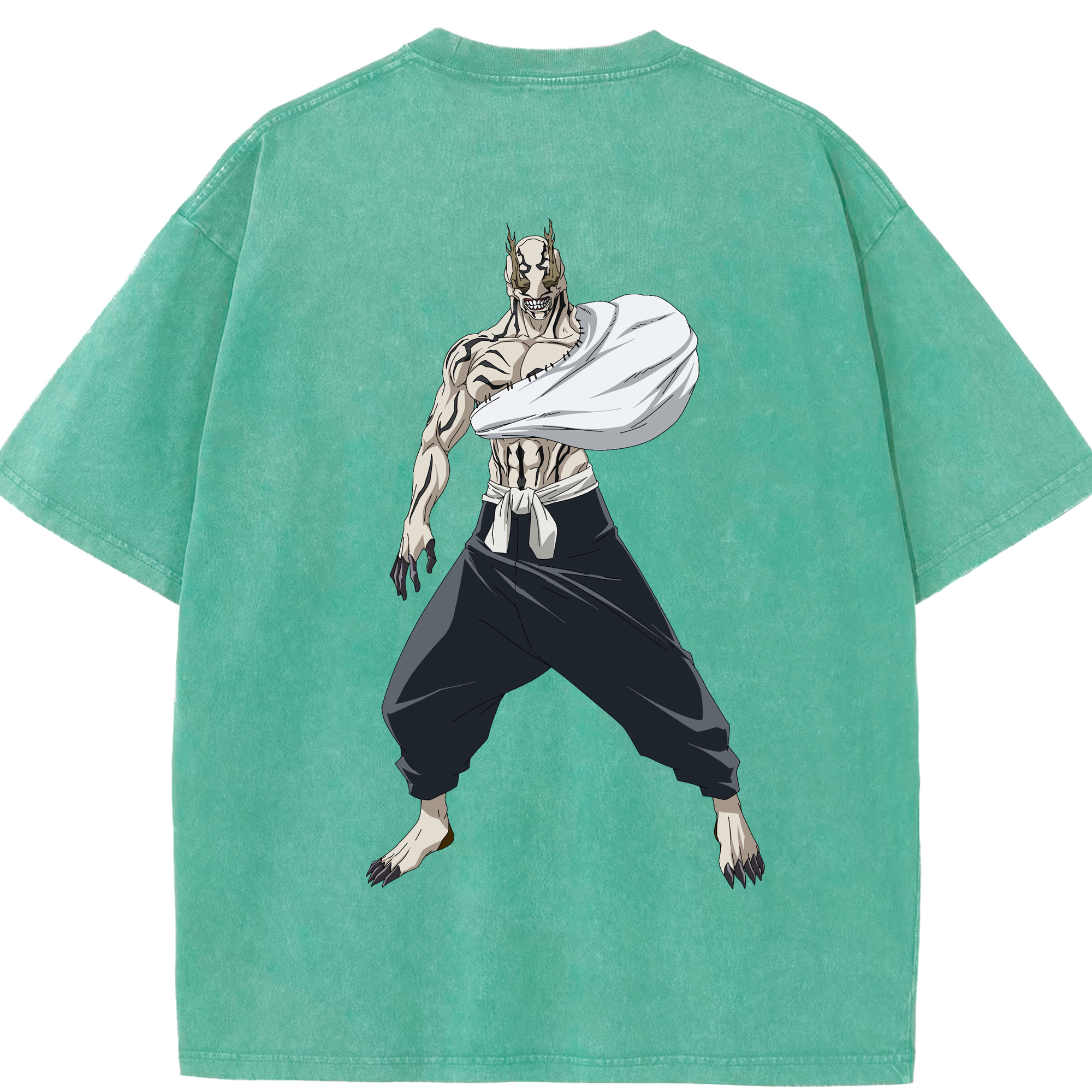 （画像用） 呪術廻戦 Jujutsu Kaisen 綿100% ヴィンテージ風 半袖Tシャツ（背面プリント）